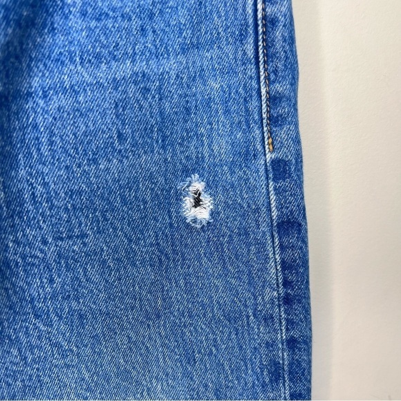 Levi's Wedgie Jeans Distressed Button Fly Raw Hem Size 26 - Picture 4 of 14